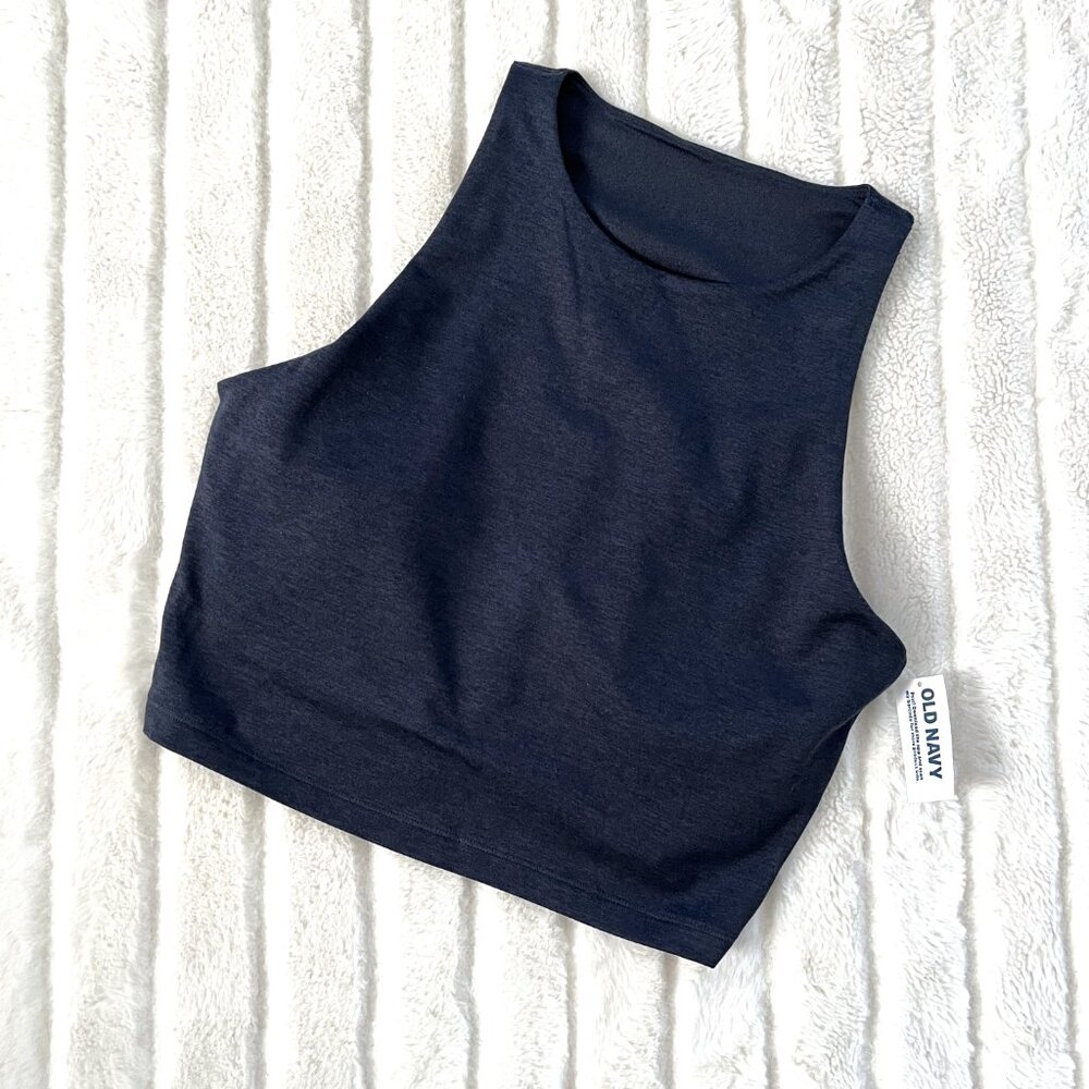 NWT Old Navy Longline Sports Bra (Navy) M - Picture 3 of 8